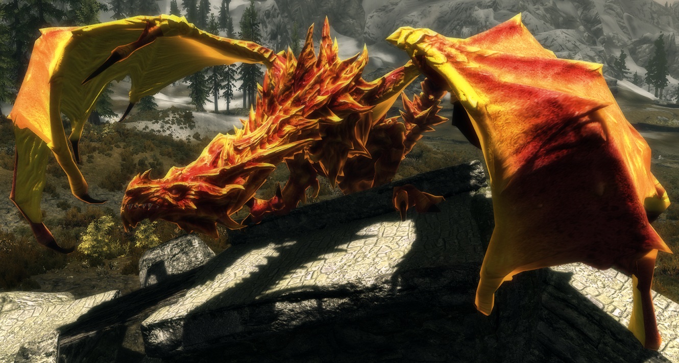 Скачать мод дракона для skyrim